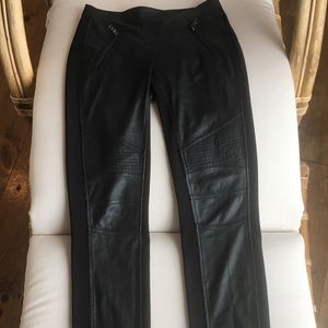 BCBG Max Azria Black Faux Leather Moro Legging XS